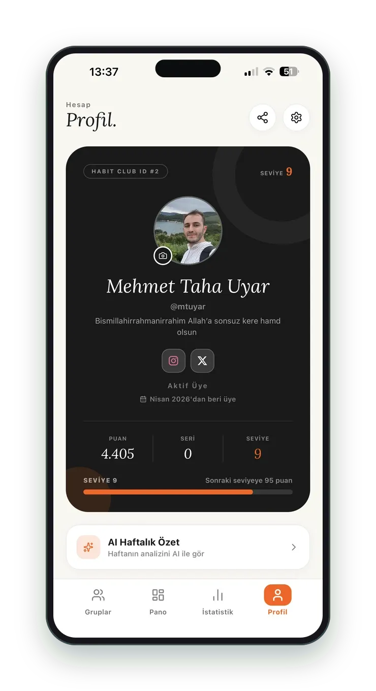 Alışkanlık Kulübü — Profil
