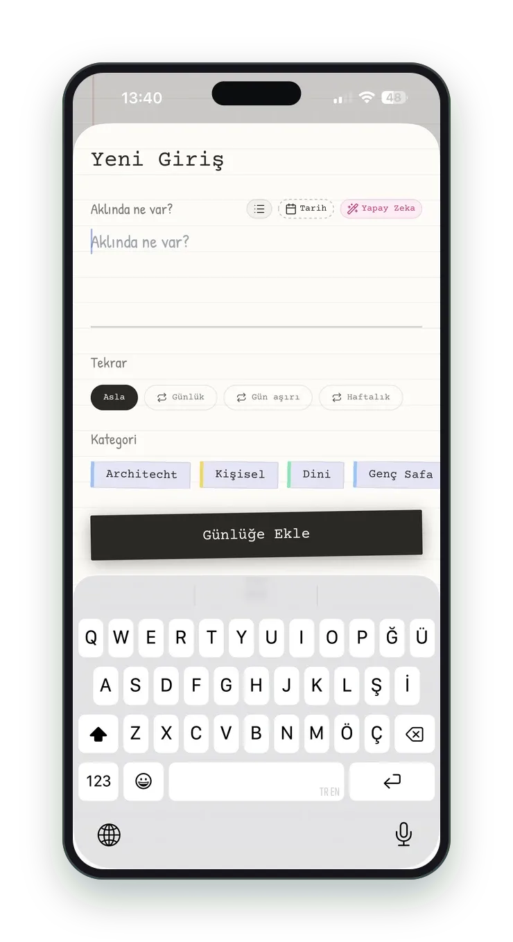 Notelog — Yeni giriş