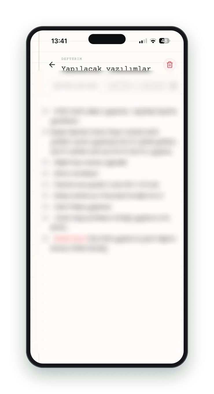 Notelog — Listeler
